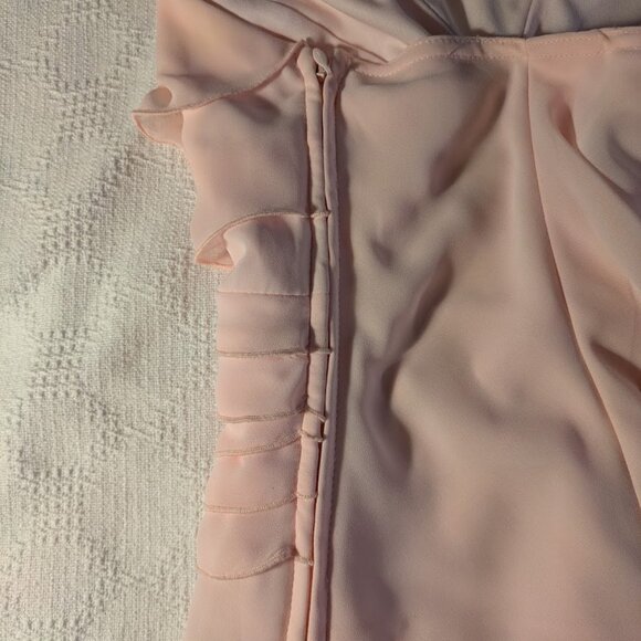 Ruffled Pink Chiffon Halter Top - Picture 7 of 8